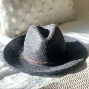 Gray wool felt fedora hat banana republic